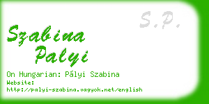 szabina palyi business card