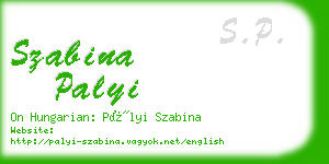szabina palyi business card